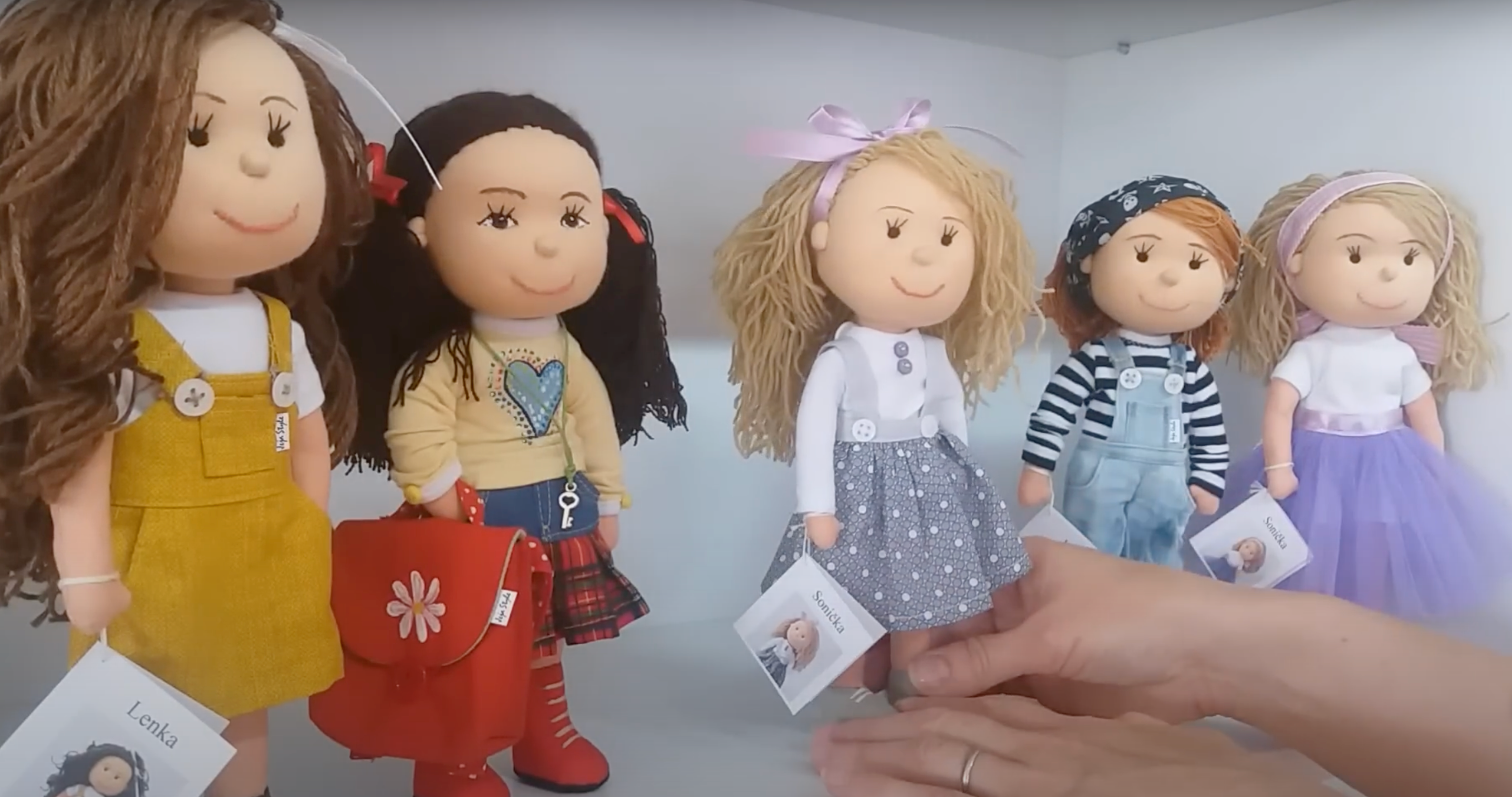Load video: crafting handmade wool dolls